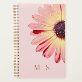 Monogramed Montana Wildflower in het roze Planner