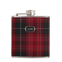 Monogramed Pride of Wales Tartan Pset Flask
