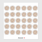 Monogramed Roos Gold Faux Wax Seals Sticker (Vel)