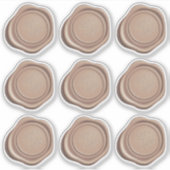 Monogramed Roos Gold Faux Wax Seals Sticker (Voorkant)