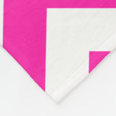 Monogramed roze blauw en wit zigzagchevron fleece deken (Hoek)
