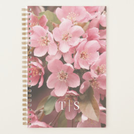 Monogramed Roze Krabappel Bloesems Planner