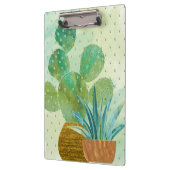 Monogramed Waterverf Cactus Blues Greens Klembord (Links)