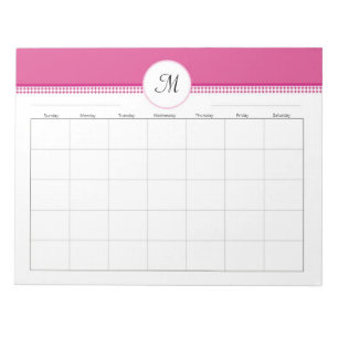 Monogramed Weekly Planner 40 pg 11 x 8,5 Notitieblok