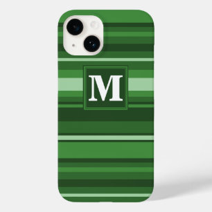 Monogramgroene strepen Case-Mate iPhone 14 hoesje