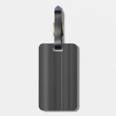 Monogramhoutskool strepen bagagelabel (Achterkant verticaal)