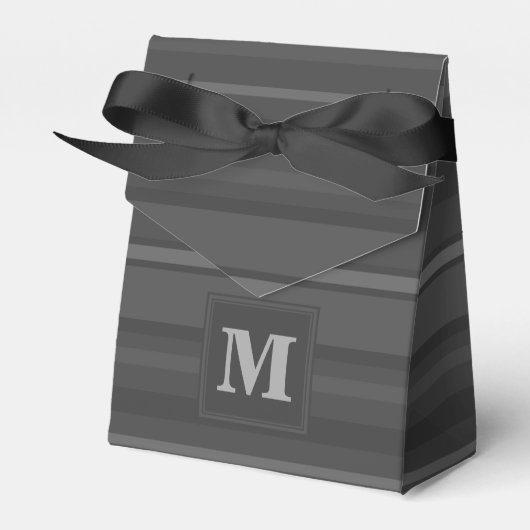 Monogramhoutskool strepen bedankdoosjes (Voorkant Zijde)