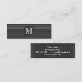 Monogramhoutskool strepen mini visitekaartje (Voorkant / Achterkant)