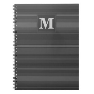 Monogramhoutskool strepen notitieboek
