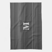 Monogramhoutskool strepen theedoek (Verticaal)