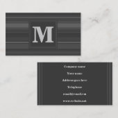 Monogramhoutskool strepen visitekaartje (Voorkant / Achterkant)