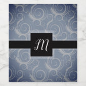 Monogramkrullen Wijn Etiket (Enkel label)