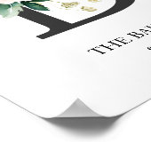 Monogramkunstprint, letter B, trouwen, kinderkamer Poster (Hoek)