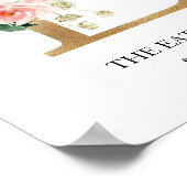 Monogramkunstprint, letter E, trouwen, kinderkamer Poster (Hoek)