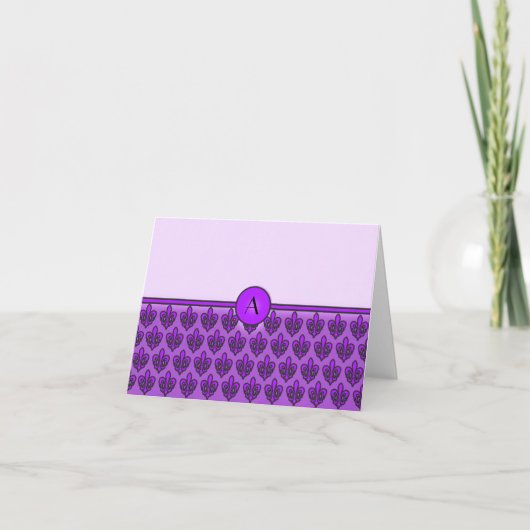 Monogrammable Fleur De Lis Cards (Devant)