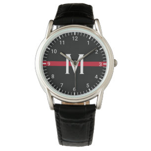 Monogrammaticaal Initiaal voor brandweermannen met Horloge