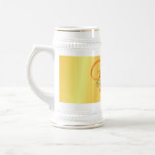 Monogrammaticale, minimale platte, moderne goudkle bierpul (Links)