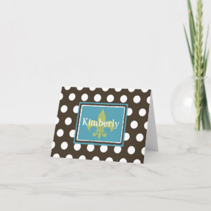 Monogrammaticale naam notecard notitiekaartje