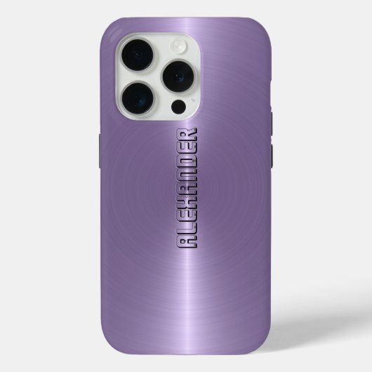 Monogrammaticale Paarse achtergrond Case-Mate iPhone Case (Achterkant)