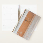 Monogrammatig Dusty Blue en Terra Cotta Planner (Display)