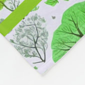 Monogrammatig groen bos fleece deken (Hoek)