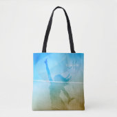 Monogrammatisch beachvolleybal voor vrouwen tote bag (Voorkant)