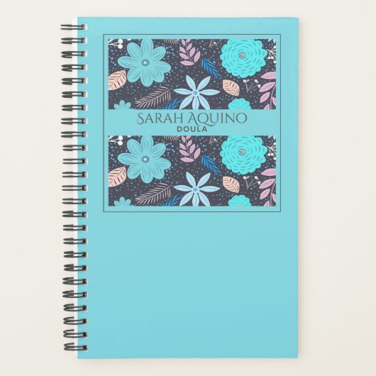 Monogrammatische bloemendoula of vroedvrouw planner (Voorkant)