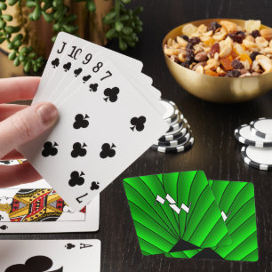 Monogrammatische groene art deco pokerkaarten
