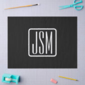 Monogrammatische Initialen | Zwart & Wit Tissuepapier (Craft)