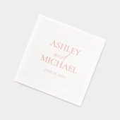 Monogrammatische naam Minimal Script Roos Gold Folie Servetten (Links)