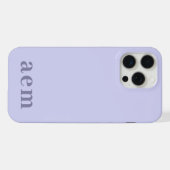 Monogramme 3 Initiales Bleu Heather Minimaliste (Verso Horizontal)
