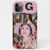 Monogramme 6-Photo Collage coque iphone Turquoise (Dos)