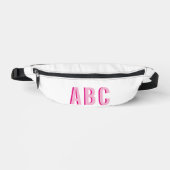 Monogramme à 3 lettres Bold Sport rose chaud (Recto)
