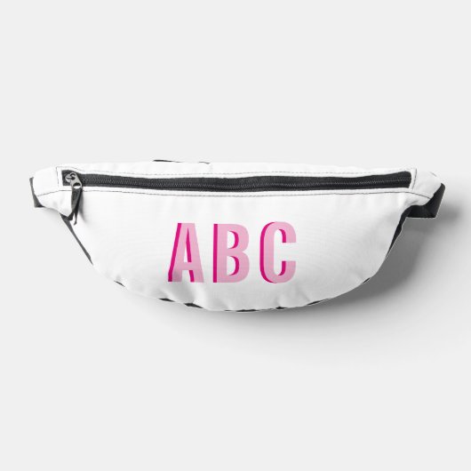 Monogramme à 3 lettres Bold Sport rose chaud (Poser)