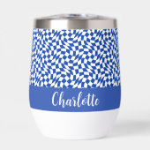 monogramme à carreaux bleus sur le thème des année (Avant)