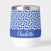 monogramme à carreaux bleus sur le thème des année (Arrière)