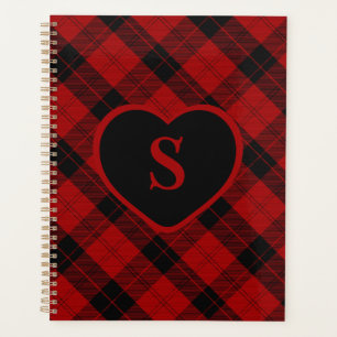 Monogramme à carreaux Noël Rouge Plaid Buffalo