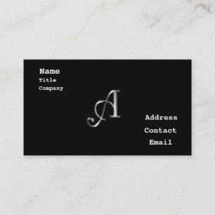 Monogramme A carte de visite