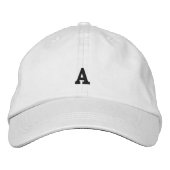 Monogramme A couleur blanche initiale Casquette Ca (Devant)