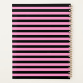 Monogramme A en rose rose blanche et rayures Feuil (Dos)