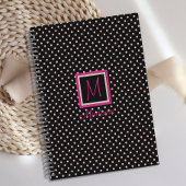 Monogramme à la mode Pointe noire et rose