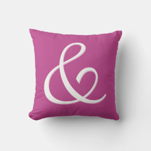 Monogramme à lettre initiale esperluette - coussin
