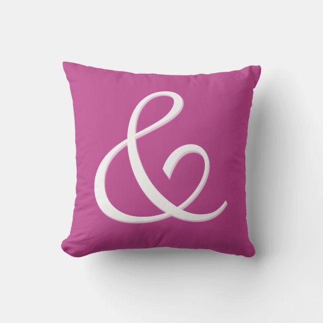 Monogramme à lettre initiale esperluette - coussin (Recto)