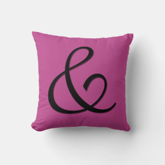 Monogramme à lettre initiale esperluette - coussin