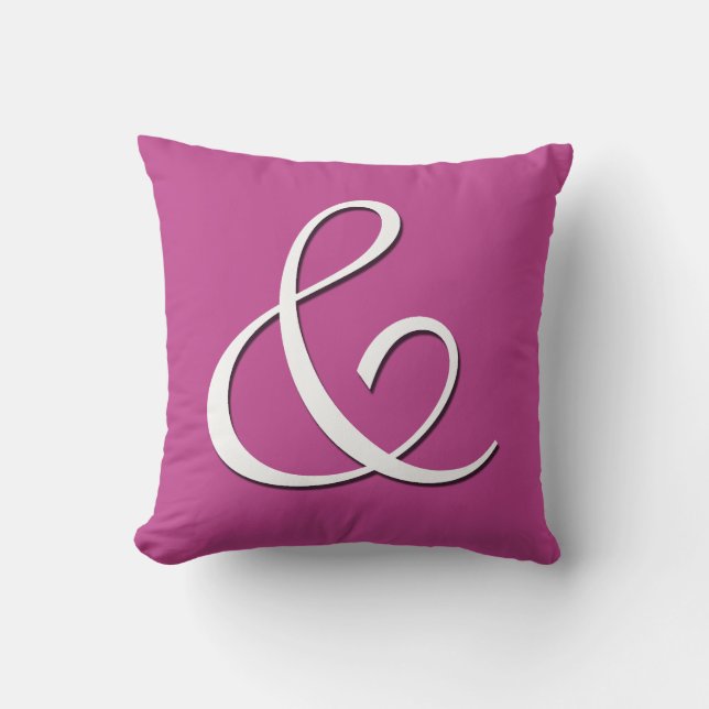 Monogramme à lettre initiale esperluette - coussin (Recto)