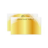 Monogramme à main Élégant Modèle d'or Faux (Devant/Arrière en situation)