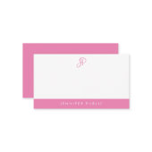 Monogramme à main Modèle blanc rose chaud (Devant/Arrière en situation)