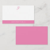 Monogramme à main Modèle blanc rose chaud (Devant / Derrière)