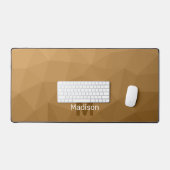 Monogramme à motif de maille géométrique marron (Clavier et souris)