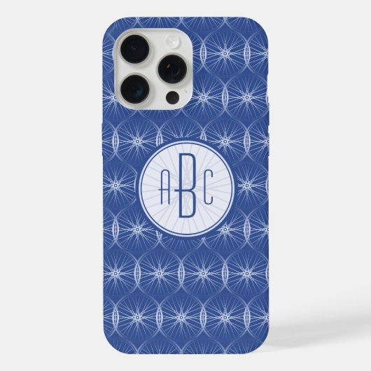 Monogramme à motif de roue bleue (Verso)